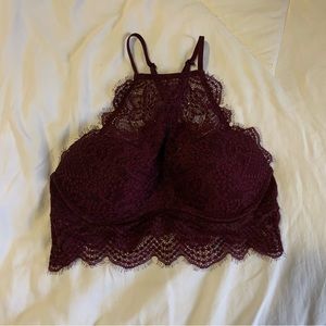VS Pink Eyelash Lace Push-Up Bralette